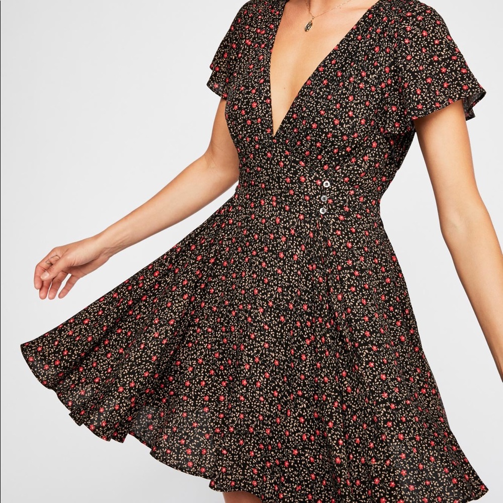 Free People Fortuna Floral mini dress